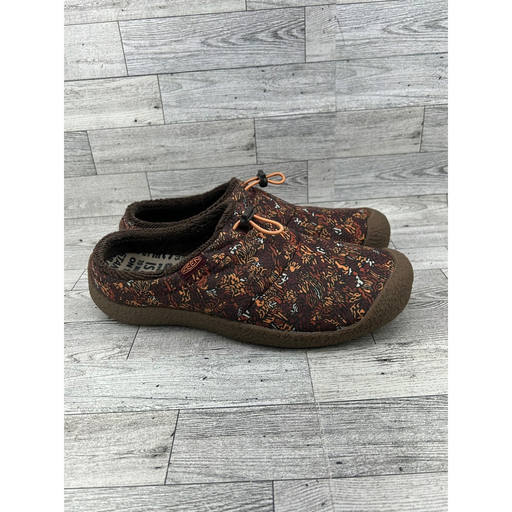 Keen Howser II Harvest Slippers Women Sz 11 Brown Multi Abstract Fleece Lined - Picture 10 of 14